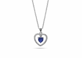 Womens December Tanzanite Birthstone Necklace Pendant. Sterling Silver