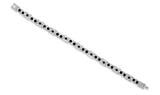Womens Magnetic Titanium and Crystal Hugs & Kisses Bracelet in Silver - Medi Safe by Arabesques Jewels 