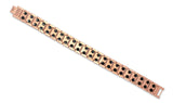 Mens Powerful Bio Magnetic Titanium Rolex Bracelet in Rose Gold - Medi Safe by Arabesques Jewels 