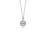 Womens Sterling Silver 925 Dancing Diamond Large Diamond Necklace