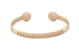 Exclusive Unisex Tibetan Buddha 'Om Mani Padme Hum' Bangle in Rose Gold - Medi Safe by Arabesques Jewels 