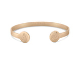 Exclusive Unisex Tibetan Buddha 'Om Mani Padme Hum' Bangle in Rose Gold - Medi Safe by Arabesques Jewels 