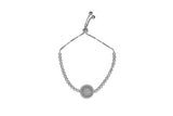 Womens Sterling Silver & CZ Dome Tennis Bracelet in Silver