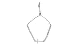 Womens Sterling Silver & CZ Sideways Cross Tennis Bracelet - Medi Safe by Arabesques Jewels 
