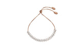 Womens Sterling Silver & CZ Tear Drop Tennis Bracelet in Rose Gold