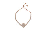 Womens Sterling Silver & CZ Diamond Tennis Bracelet in Rose Gold