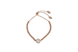 Womens Sterling Silver & CZ Pavé Ball Tennis Bracelet in Rose Gold