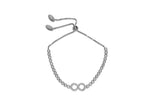 Womens Sterling Silver & CZ Infinity Tennis Bracelet in Silver - Medi Safe by Arabesques Jewels 