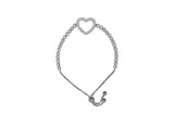 Womens Sterling Silver 925 & CZ Heart Tennis Bracelet - Medi Safe by Arabesques Jewels 