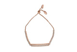 Womens Sterling Silver & CZ Identity Tennis Bracelet in Rose Gold