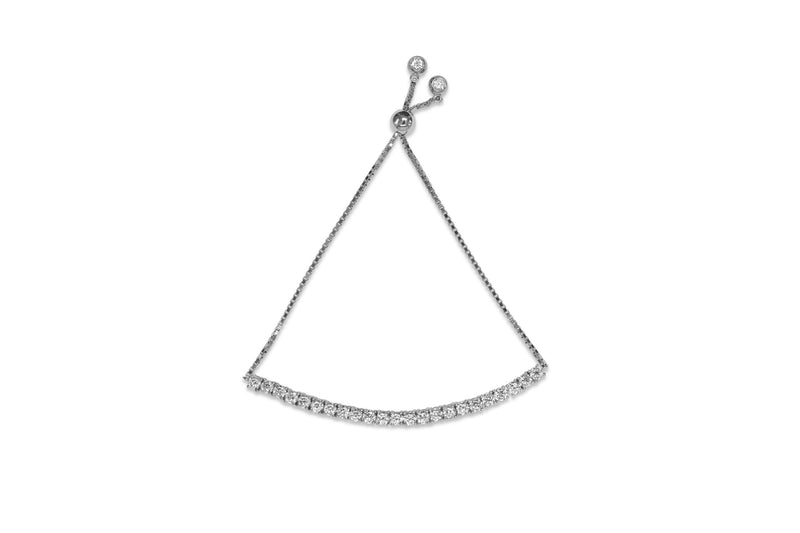 Womens Sterling Silver & CZ Bar Tennis Bracelet in Silver - Medi Safe by Arabesques Jewels 