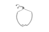 Womens Sterling Silver & CZ Key Tennis Bracelet - Medi Safe by Arabesques Jewels 