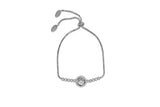 Womens Sterling Silver 925 Dancing Diamond Circle Bracelet - Medi Safe by Arabesques Jewels 